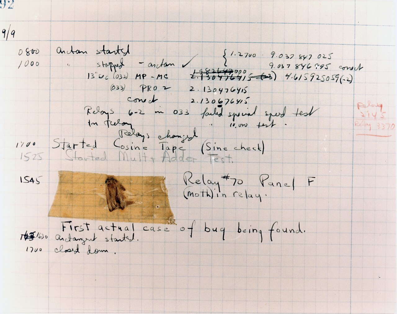 Runaway Codex Logging Bug Writing Terabytes to Developer SSDs — First Computer Bug, 1947