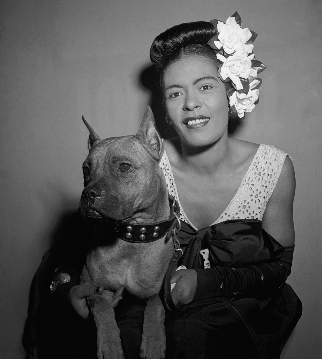 New York Fed Researchers Deploy AI To Decode Historical Bank Runs — Portrait of Billie Holiday and Mister, Downbeat, New York, N.Y., ca. Feb. 1947 (LOC, 5020400274, cropped)