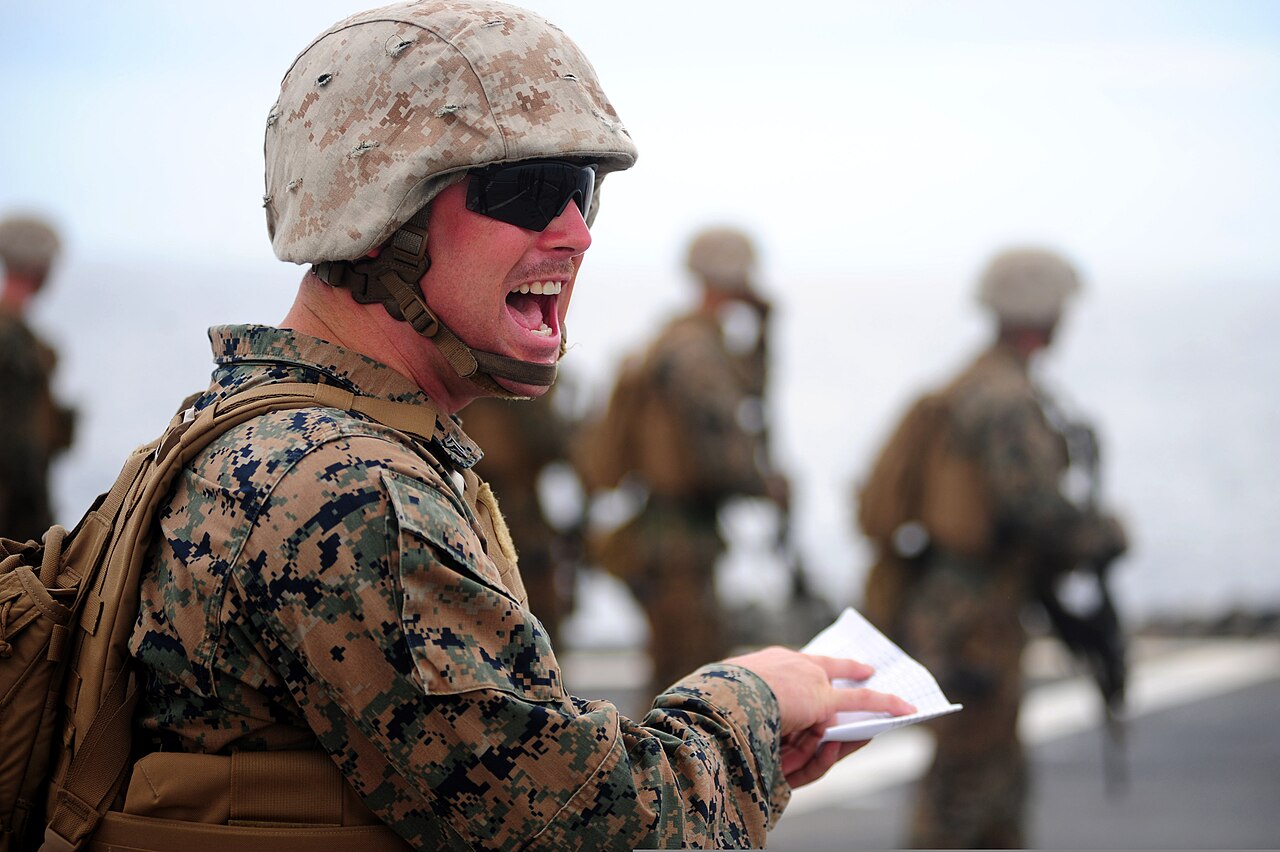 AI-Driven Security Analytics: From Raw Data to Actionable Intelligence — U.S. Marine Corps Cpl. Clay O'Dell, assigned to Fleet Anti-Terrorism Security Team Pacific (FASTPAC), shouts out instructions during an advanced driven combat drill May 30, 2013, aboard the U.S. 7th Fleet 130530-N-QI421-286
