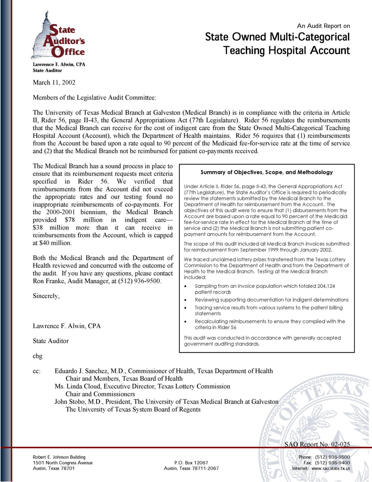 Audit Multi-Agent Systems for Collusion Before Shipping — An Audit Report on State Owned Multi-Categorical Teaching Hospital Account