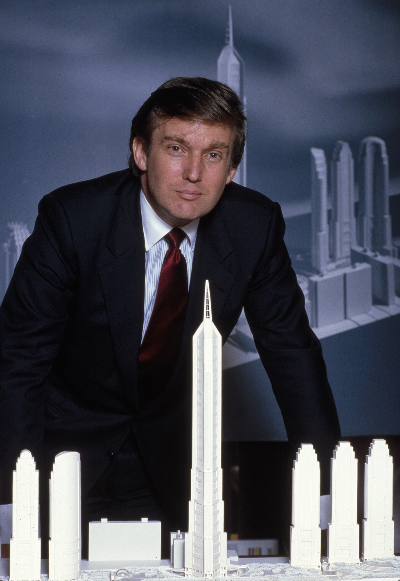Trump Proposes Rebranding AI and Creating Dedicated Force — Donald Trump with model of Television City